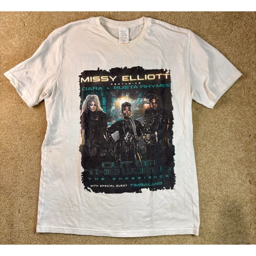 Missy Elliott Out Of This World Tour Concert double sided T Shirt Medium 2024